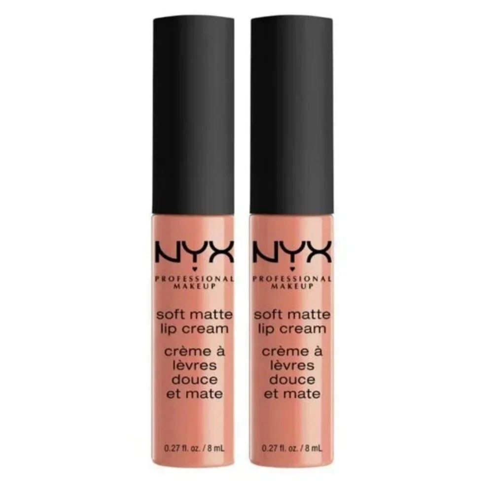 TWO NWT NYX Buenes Aires Coral Pink Peach Vegan Soft Matte Lipstick Lip Cream